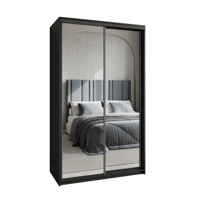 Szafa Przesuwna RIEN 120 cm z Lustrem Szafa Dwudrzwiowa z Szufladami