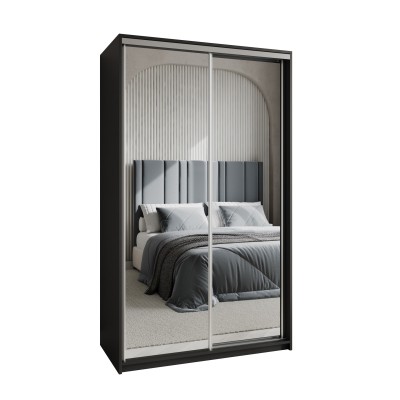 Szafa Przesuwna RIEN 120 cm z Lustrem Szafa Dwudrzwiowa z Szufladami