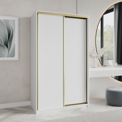 Szafa Przesuwna NISSE 120 cm Szafa Dwudrzwiowa z Szufladami