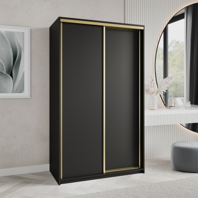 Szafa Przesuwna NISSE 120 cm Szafa Dwudrzwiowa z Szufladami