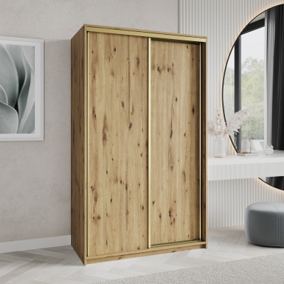 Szafa Przesuwna NISSE 120 cm Szafa Dwudrzwiowa z Szufladami