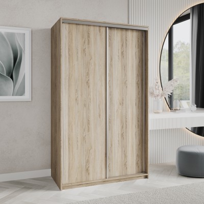 Szafa Przesuwna NISSE 120 cm Szafa Dwudrzwiowa z Szufladami