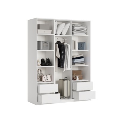 Szafa Przesuwna VARO 150 cm z Lustrem Szafa Trzydrzwiowa z Szufladami