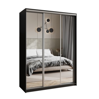 Szafa Przesuwna RIEN 150 cm z Lustrem Szafa Trzydrzwiowa z Szufladami