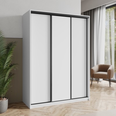 Szafa Przesuwna NISSE 150 cm Szafa Trzydrzwiowa z Szufladami