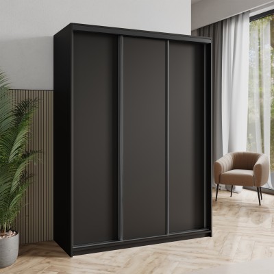 Szafa Przesuwna NISSE 150 cm Szafa Trzydrzwiowa z Szufladami