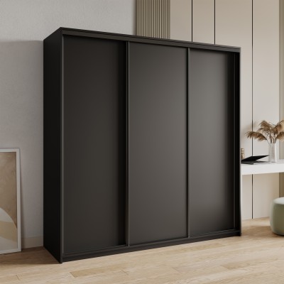 Szafa Przesuwna NISSE 200 cm Szafa Trzydrzwiowa z Szufladami