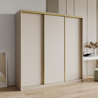 Szafa Przesuwna NISSE 200 cm Szafa Trzydrzwiowa z Szufladami