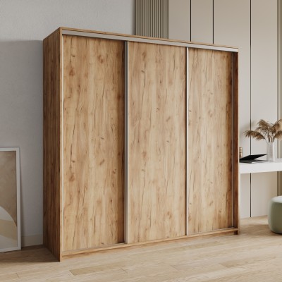 Szafa Przesuwna NISSE 200 cm Szafa Trzydrzwiowa z Szufladami