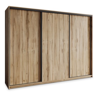 Szafa Przesuwna NISSE 270 cm Szafa Trzydrzwiowa z Szufladami