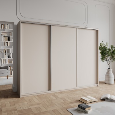 Szafa Przesuwna NISSE 270 cm Szafa Trzydrzwiowa z Szufladami