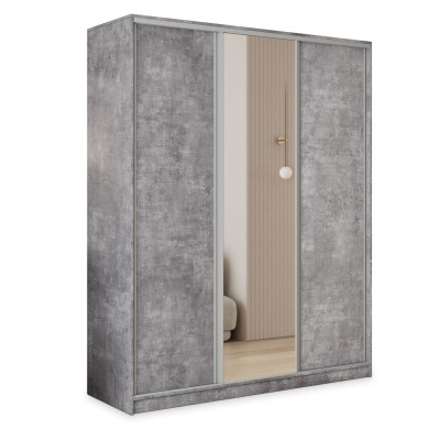 Szafa Przesuwna TARI 150 cm z Lustrem Szafa Trzydrzwiowa z Szufladami