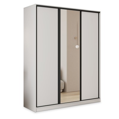 Szafa Przesuwna TARI 150 cm z Lustrem Szafa Trzydrzwiowa z Szufladami