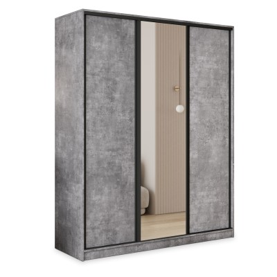 Szafa Przesuwna TARI 150 cm z Lustrem Szafa Trzydrzwiowa z Szufladami