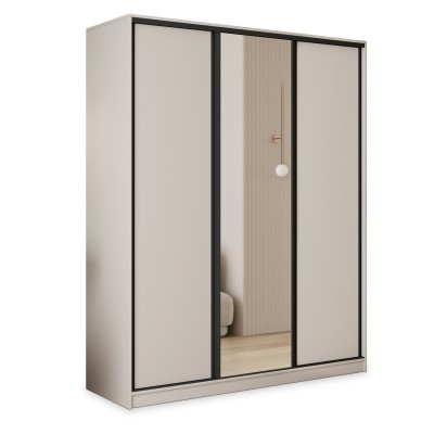 Szafa Przesuwna TARI 150 cm z Lustrem Szafa Trzydrzwiowa z Szufladami