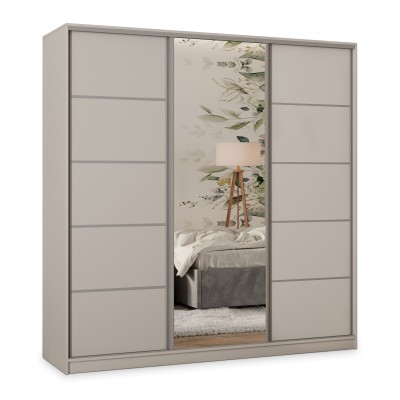 Szafa Przesuwna PINA 180 cm z Lustrem Szafa Trzydrzwiowa z Szufladami