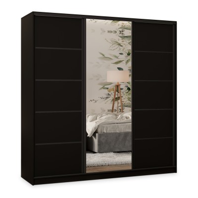 Szafa Przesuwna PINA 180 cm z Lustrem Szafa Trzydrzwiowa z Szufladami