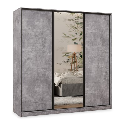 Szafa Przesuwna TARI 180 cm z Lustrem Szafa Trzydrzwiowa z Szufladami