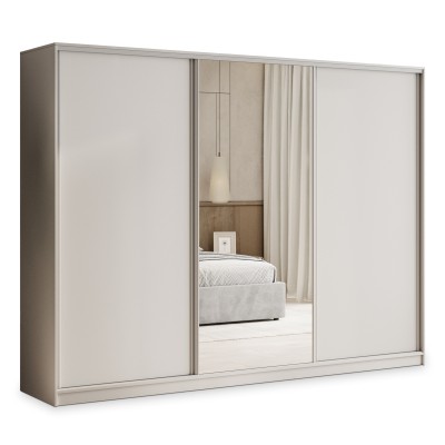 Szafa Przesuwna TARI 235 cm z Lustrem Szafa Trzydrzwiowa z Szufladami