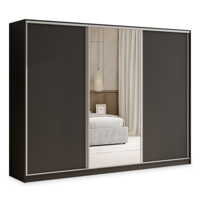 Szafa Przesuwna TARI 250 cm z Lustrem Szafa Trzydrzwiowa z Szufladami