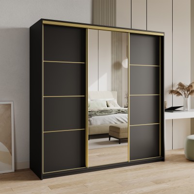 Szafa Przesuwna VARO 180 cm z Lustrem Szafa Trzydrzwiowa z Szufladami