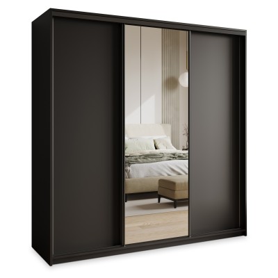 Szafa Przesuwna TAVI 180 cm z Lustrem Szafa Trzydrzwiowa z Szufladami