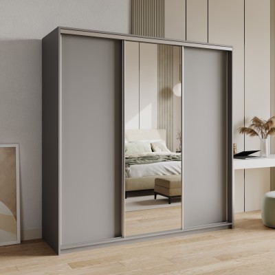 Szafa Przesuwna TAVI 180 cm z Lustrem Szafa Trzydrzwiowa z Szufladami