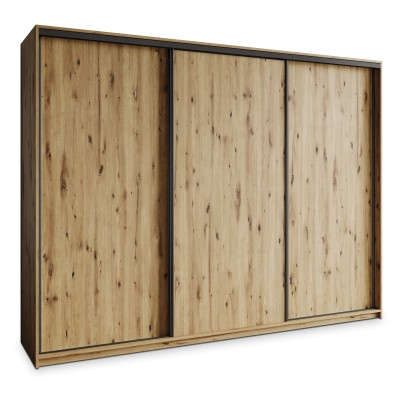 Szafa Przesuwna NISSE 250 cm Szafa Trzydrzwiowa z Szufladami