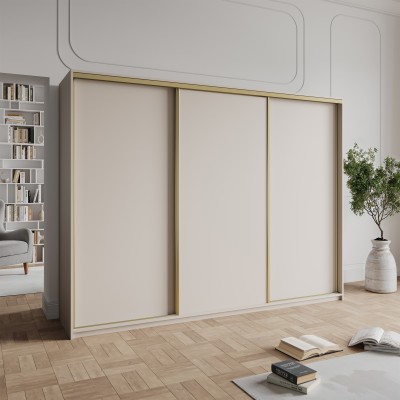 Szafa Przesuwna NISSE 250 cm Szafa Trzydrzwiowa z Szufladami