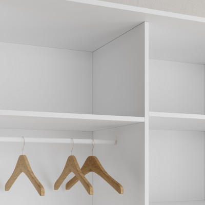 Szafa Przesuwna ORRA 150 cm z Lustrem Szafa Trzydrzwiowa z Szufladami