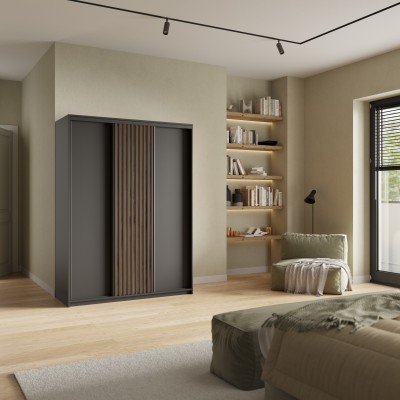 Szafa Przesuwna VONTE 150 cm Szafa Trzydrzwiowa z Szufladami