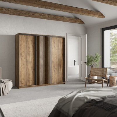 Szafa Przesuwna VONTE 180 cm Szafa Trzydrzwiowa z Szufladami