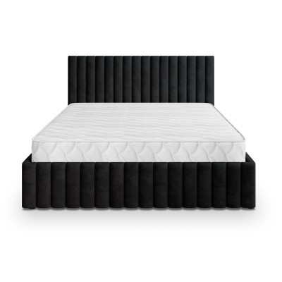 Łóżko tapicerowane CARMIA – Tkanina pluszowa – kolor: Kronos