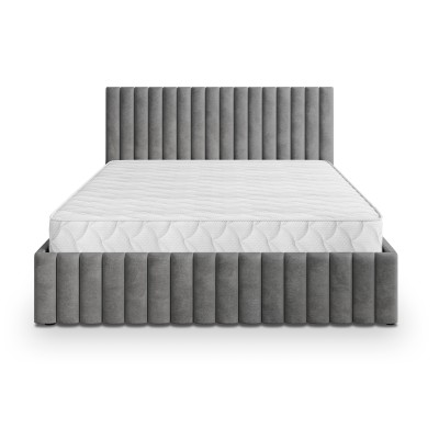 Łóżko tapicerowane CARMIA – Tkanina pluszowa – kolor: Kronos