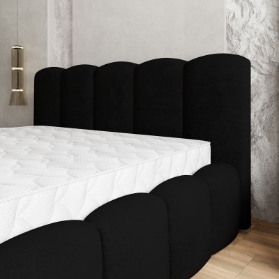 Łóżko tapicerowane FALINA – Tkanina pluszowa – kolor: Kronos