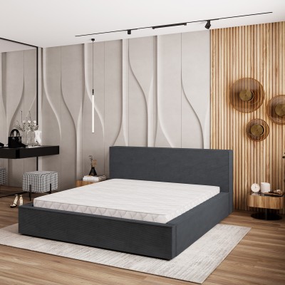 Łóżko tapicerowane CELORA – Tkanina sztruksowa – kolor: Poso