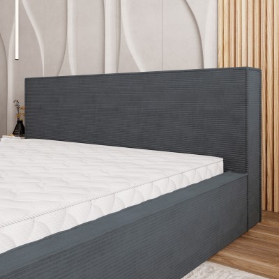 Łóżko tapicerowane CELORA – Tkanina sztruksowa – kolor: Poso