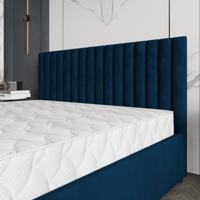 Łóżko tapicerowane CARMIA – Tkanina pluszowa – kolor: Kronos