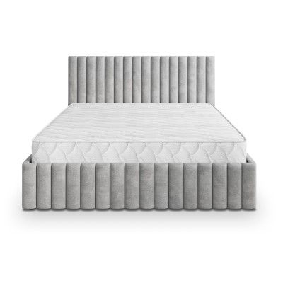 Łóżko tapicerowane CARMIA – Tkanina pluszowa – kolor: Paros