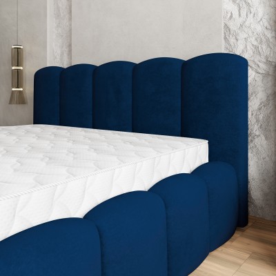 Łóżko tapicerowane FALINA – Tkanina pluszowa – kolor: Kronos