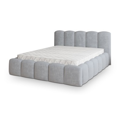 Łóżko tapicerowane FALINA – Tkanina pluszowa – kolor: Paros