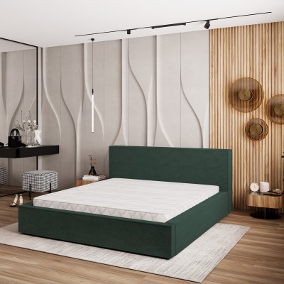 Łóżko tapicerowane CELORA – Tkanina sztruksowa – kolor: Poso