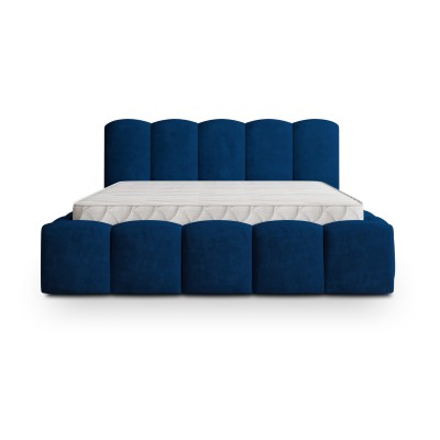 Łóżko tapicerowane FALINA – Tkanina pluszowa – kolor: Kronos