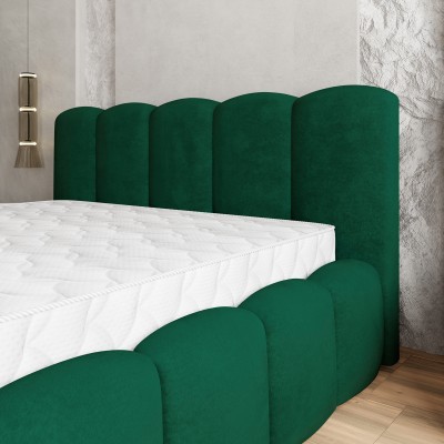 Łóżko tapicerowane FALINA – Tkanina pluszowa – kolor: Kronos