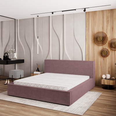 Łóżko tapicerowane CELORA – Tkanina sztruksowa – kolor: Poso