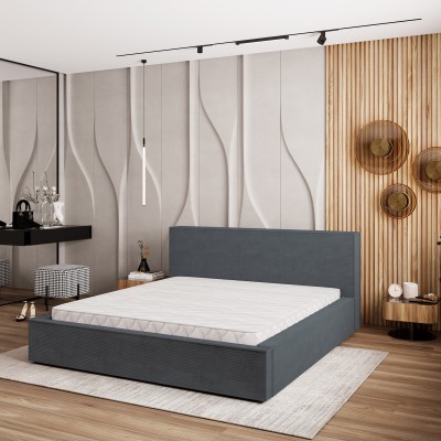 Łóżko tapicerowane CELORA – Tkanina sztruksowa – kolor: Poso