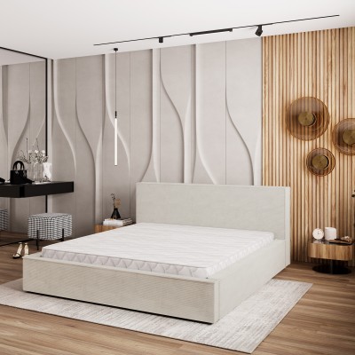 Łóżko tapicerowane CELORA – Tkanina sztruksowa – kolor: Poso