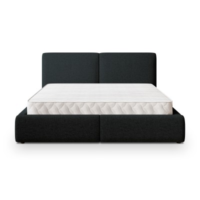 Łóżko tapicerowane FELURO – Tkanina plecionka – kolor: Neve