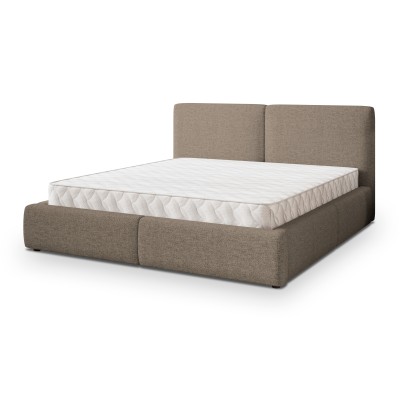 Łóżko tapicerowane FELURO – Tkanina plecionka – kolor: Neve