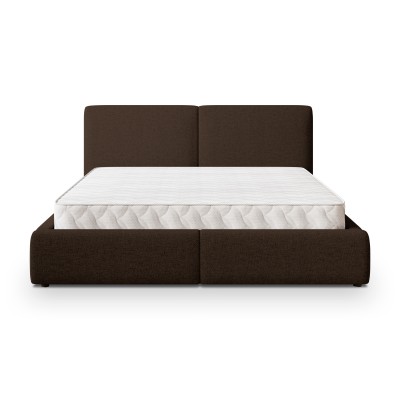 Łóżko tapicerowane FELURO – Tkanina plecionka – kolor: Neve